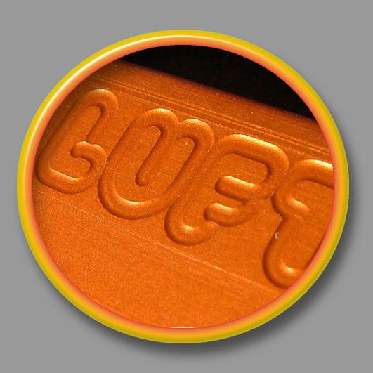 orange Eloxiert